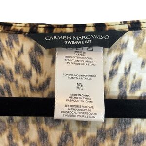 Carmen Marc Valvo Leopard Print Swimwear